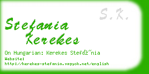 stefania kerekes business card
